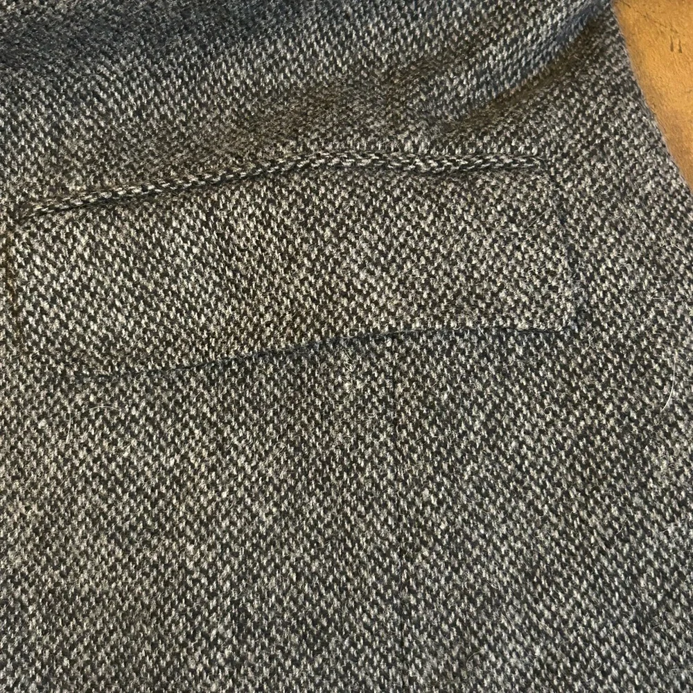 Zagato Vintage Sport Coat/ Blazer Tweed Elbow Patch Gray